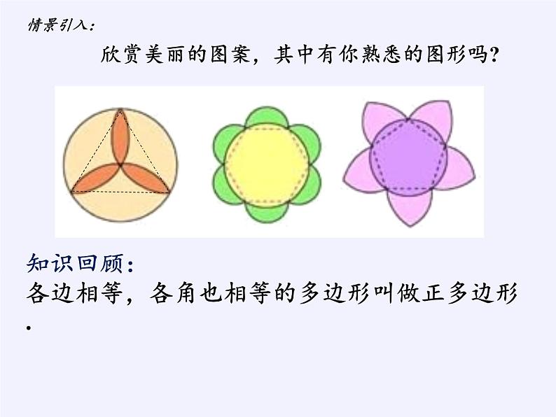 苏科版九年级数学上册 2.6 正多边形与圆(1)(课件)第2页