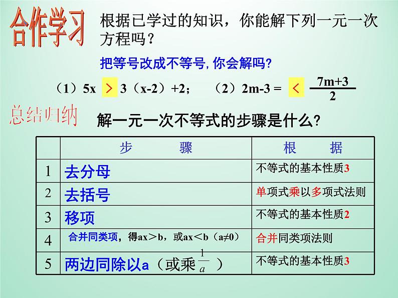 浙教版数学八年级上册 3.3 一元一次不等式_(1)(课件)第2页