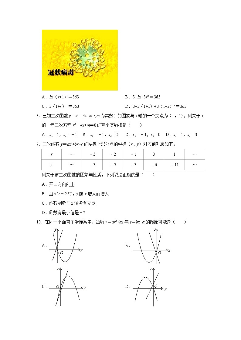 _山西省吕梁市孝义市、离石区2021-2022学年九年级上学期期中数学试卷(word版 含答案)第2页