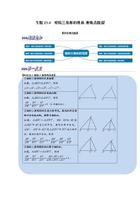 初中数学华师大版九年级上册第23章 图形的相似23.3 相似三角形3. 相似三角形的性质课时练习