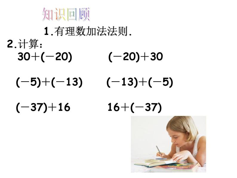 人教版数学七年级上册_1.3.1有理数的加法（第2课时）教学PPT课件PPT02