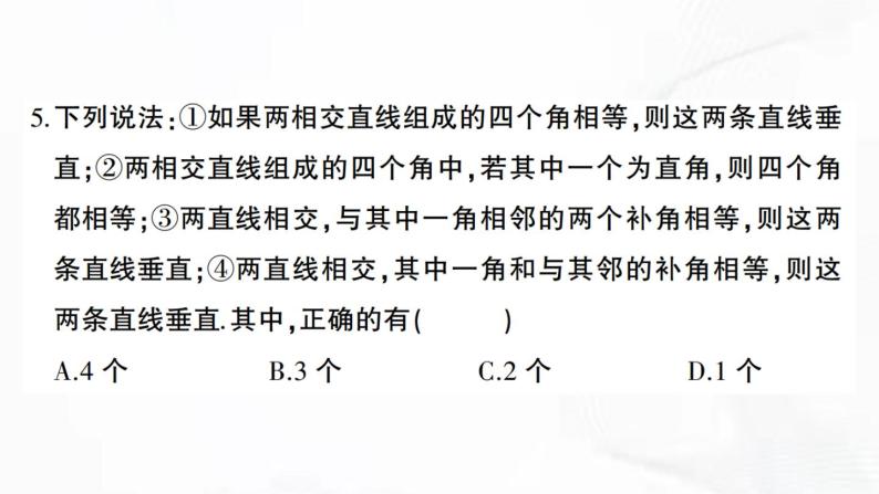 北师版数学七年级下册 第二章 章节检测 课件06