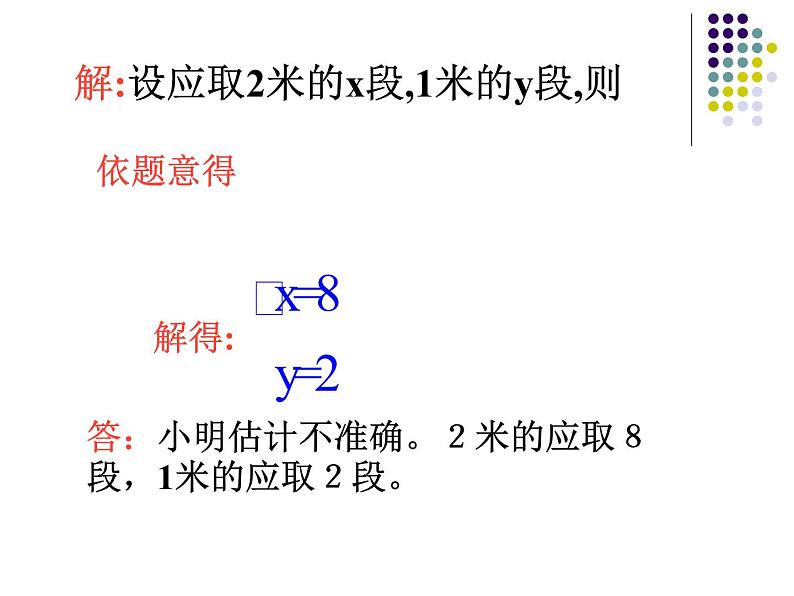 人教版数学七年级下册 8.3.1实际问题与二元一次方程组(1) 课件第8页