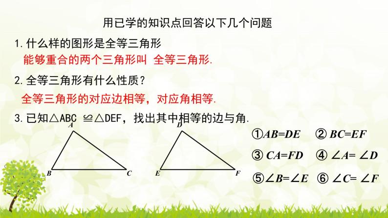 北师大版七年级数学下册 4.3.1  “边边边”判定三角形全等课件+练习05