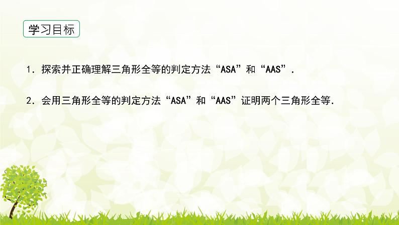 北师大版七年级数学下册 4.3.2 用“角边角”“角角边”判定三角形全等 课件+练习03