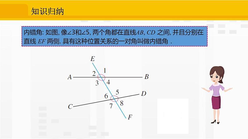 人教版版数学七年级下册5.1.3 同位角、内错角、同旁内角【课件+练习】07