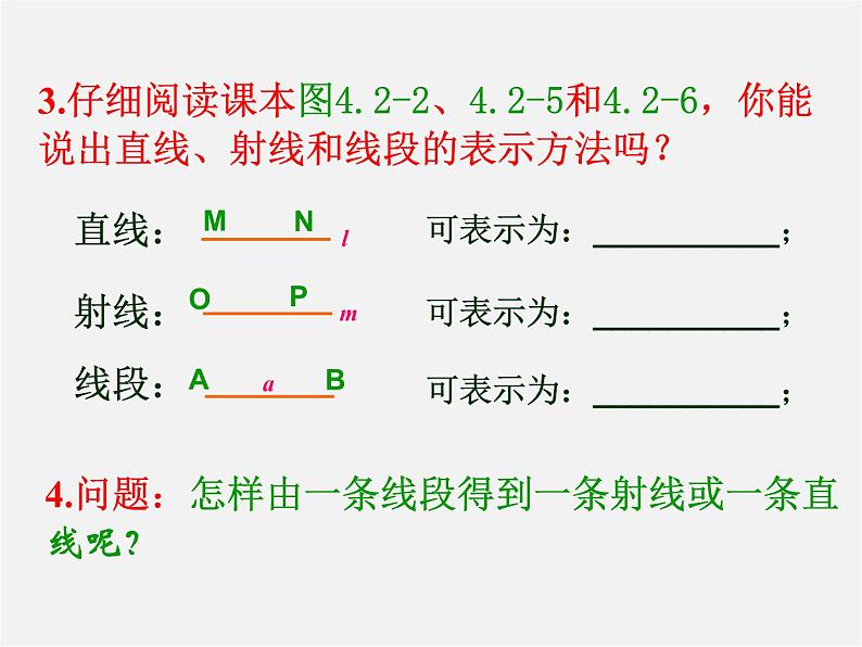人教初中数学七上《4.2 直线、射线、线段》PPT课件 (22)第3页