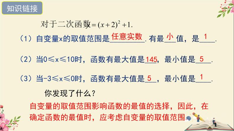 30.4二次函数的应用第二课时-冀教版九年级数学下册课件03