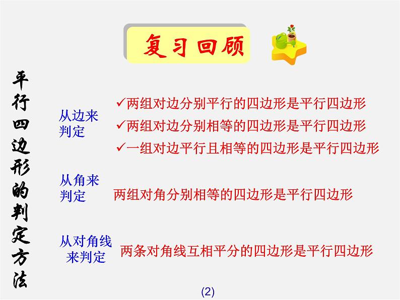 第7套人教初中数学八下 18.1.2 平行四边形的判定课件3第2页
