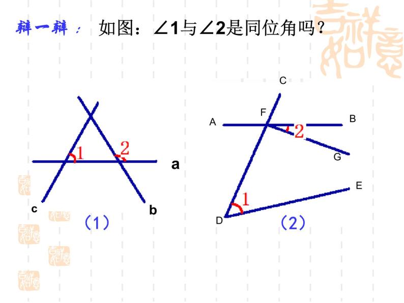 人教版数学七年级下册 5.1.3同位角_内错角_同旁内角 课件06