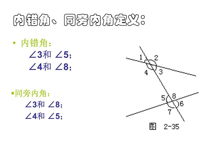 2021-2022学年度北师大版七年级数学下册课件 2.2 探索直线平行的条件(2) 2第5页