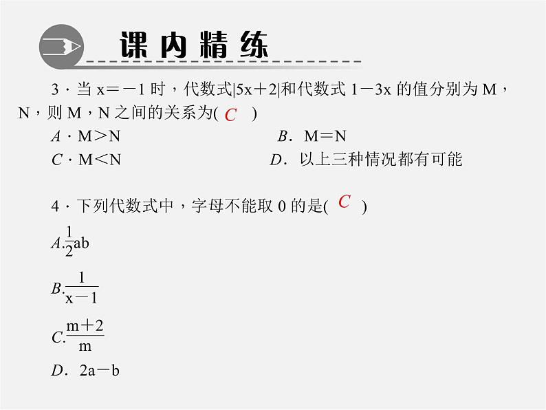 北师大初中数学七上《3.2 代数式》PPT课件 (5)第4页