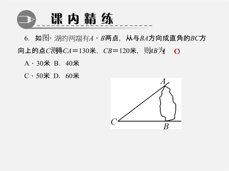 北师大初中数学八上《1.3勾股定理的应用》PPT课件 (4)08