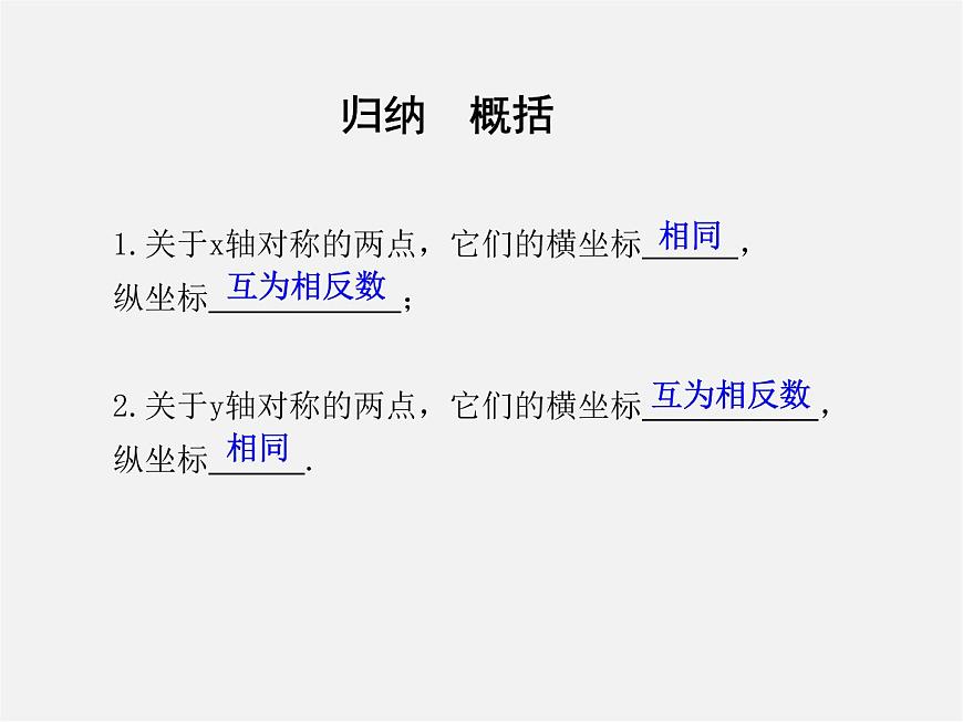 北師大初中數(shù)學八上《3.3軸對稱與坐標變化》PPT課件 (4)第5頁