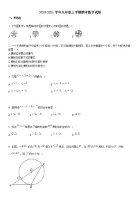 2020-2021学年九年级上学期期末数学试题