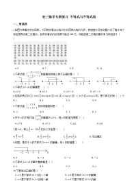 专题7《不等式与不等式组》专题复习试卷（含答案）