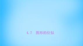 浙教版九年级上册4.7 图形的位似教学ppt课件