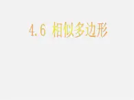 浙教初中数学九上《4.6 相似多边形》PPT课件 (2)