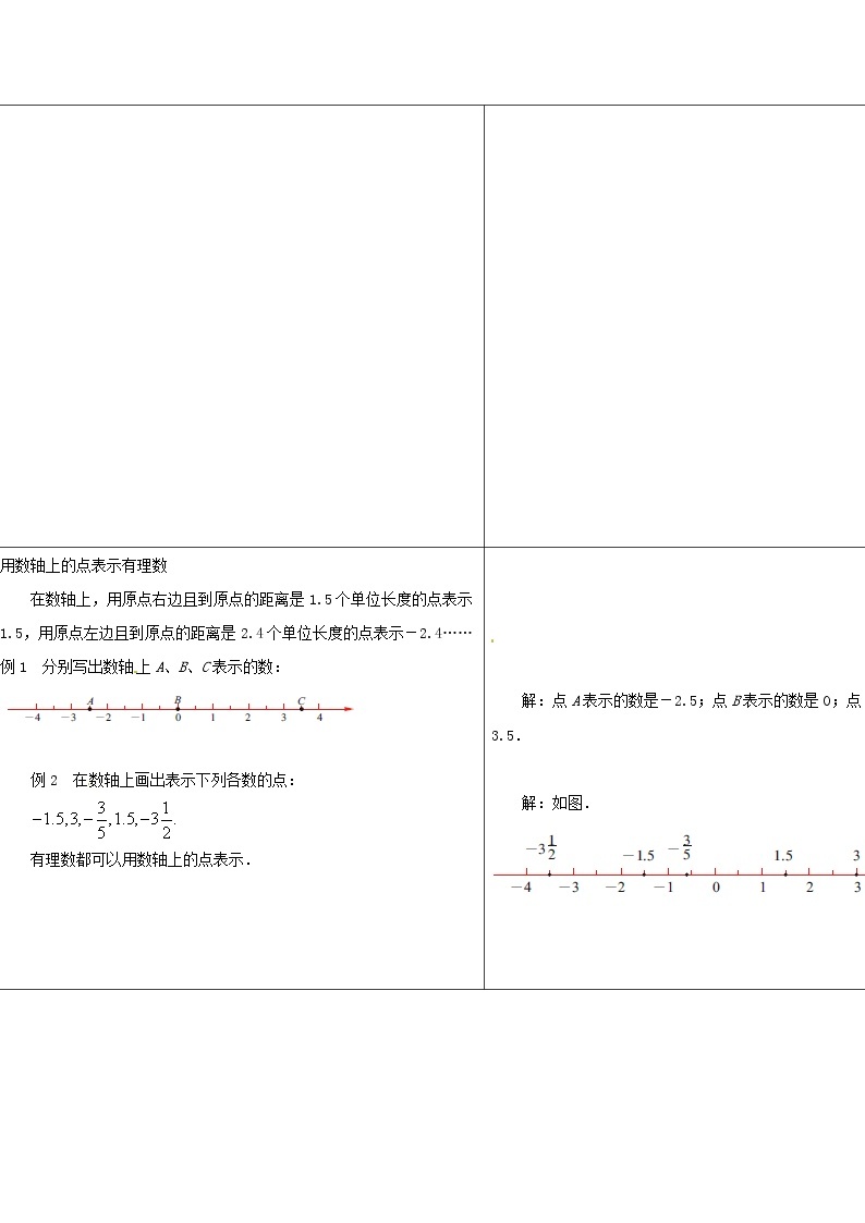 苏科初中数学七上《2.3 数轴》word教案 (3)02