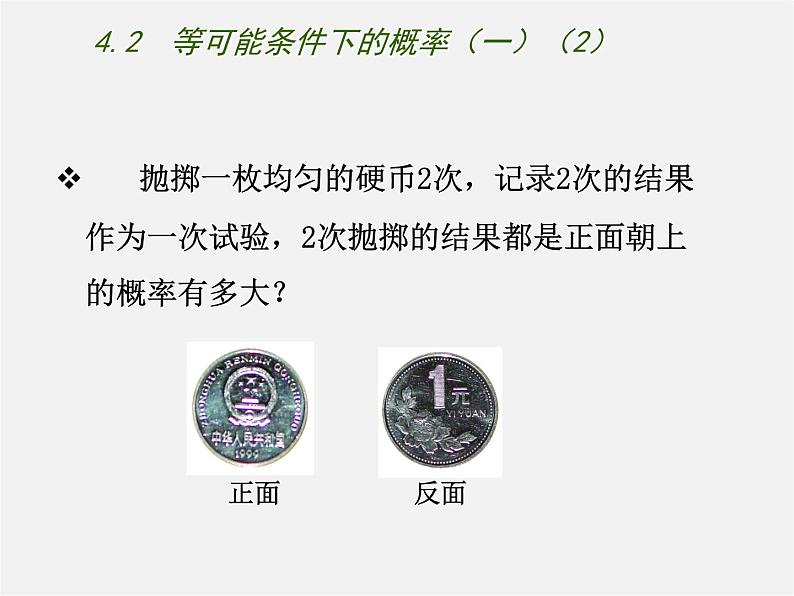 苏科初中数学九上《4.2 等可能条件下的概率(一)》PPT课件 (3)第2页