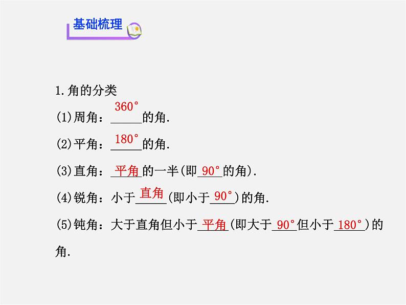 湘教初中数学七上《4.3.2角的度量与计算 》PPT课件 (1)第3页