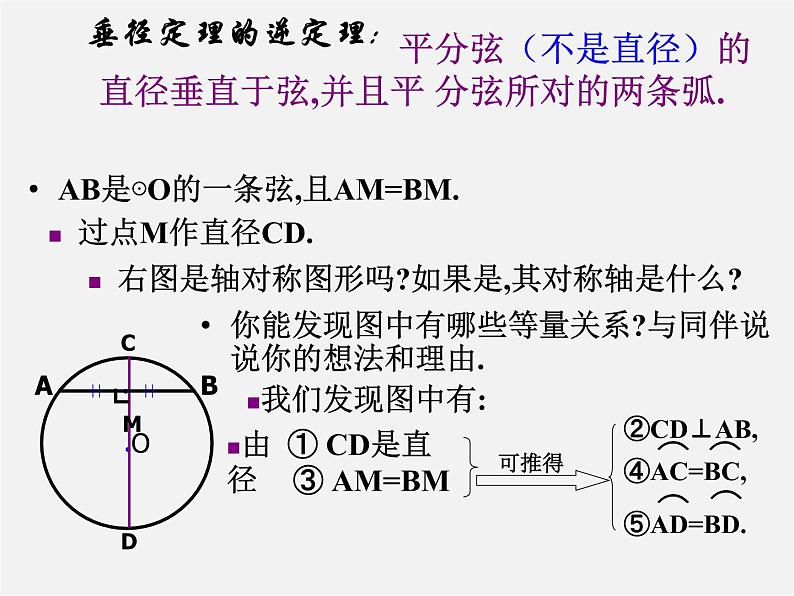 北京课改初中数学九上《22.3圆的对称性》课件 北京课改版07