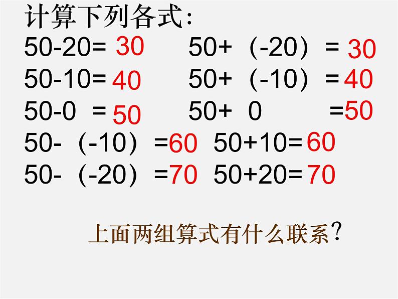 华东师大初中数学七上《2.7有理数的减法》PPT课件 第6页
