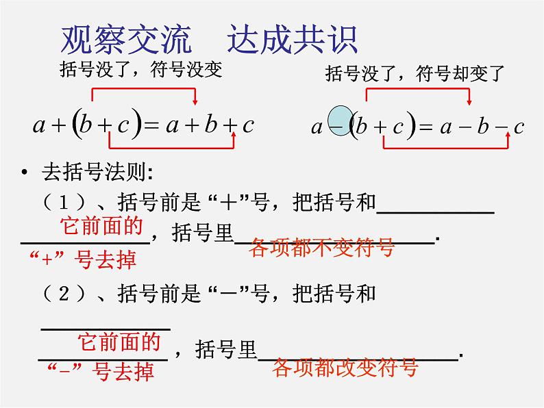 华东师大初中数学七上《3.4整式的加减》PPT课件 第3页