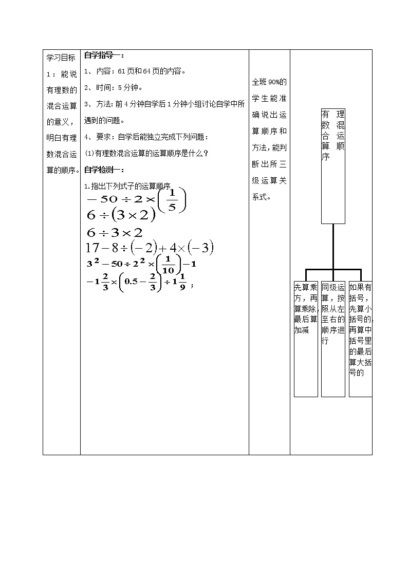 华东师大初中数学七上《2.13 有理数混合运算教案第2页