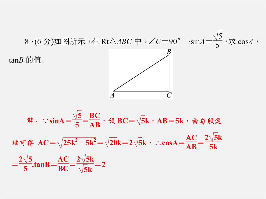 華東師大初中數(shù)學(xué)九上《24.3銳角三角函數(shù)》PPT課件 (1)第6頁(yè)