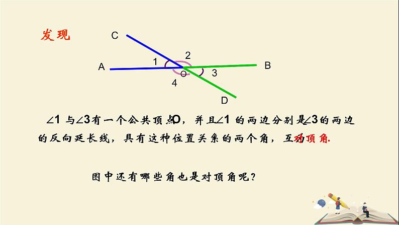 4.1.2 相交直线所成的角(课件)2021-2022学年七年级数学下册同步教学(湘教版)06