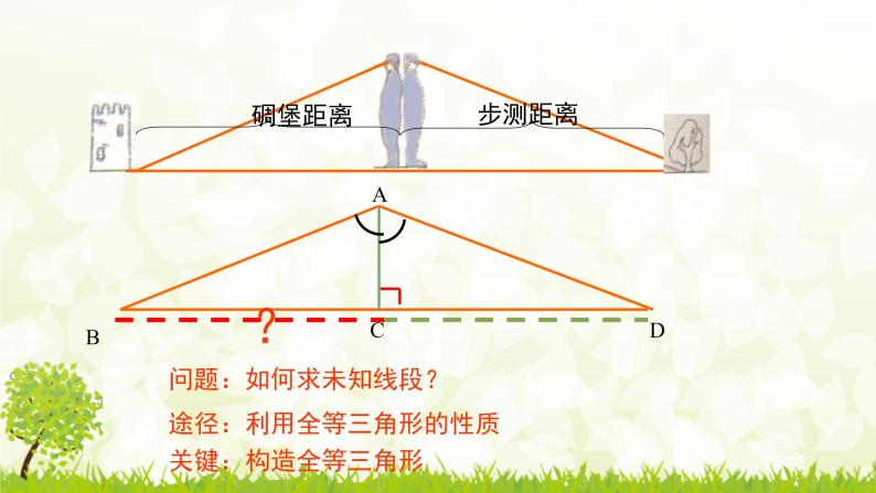 北师大版七年级数学下册 4.5  利用三角形全等测距离 课件+练习08