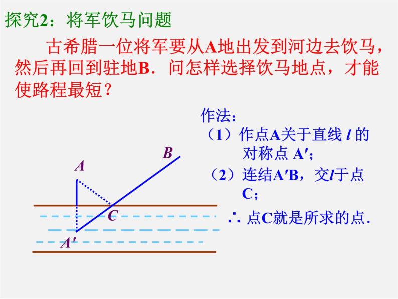 第7套人教初中数学八上  13.4 课题学习 最短路线问题课件06