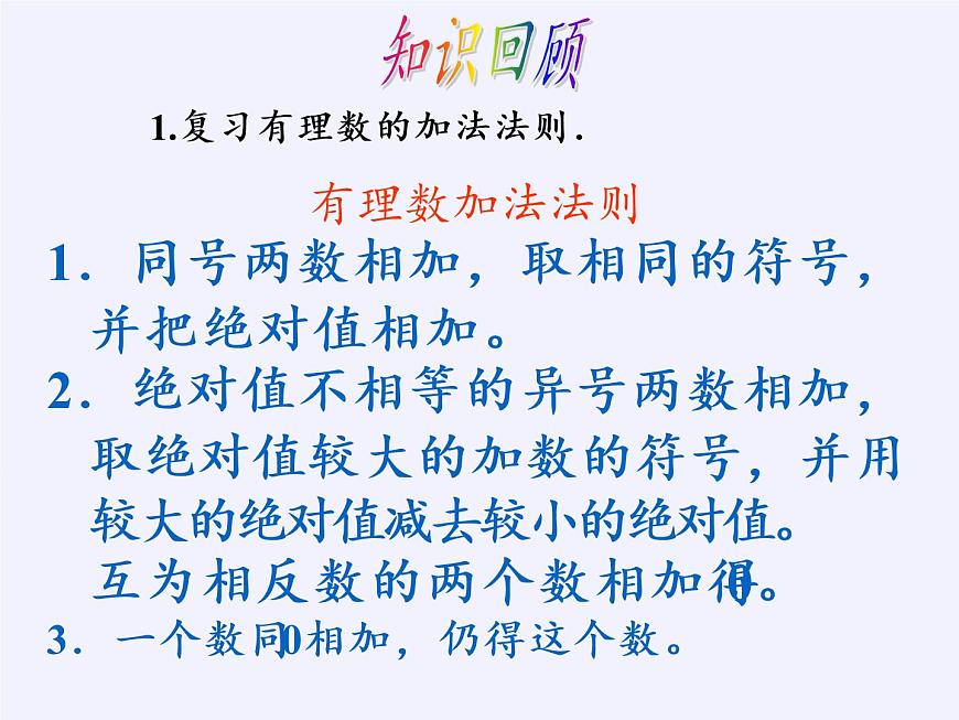 滬科版數(shù)學(xué)七年級(jí)上冊(cè) 1.4 有理數(shù)的加減(3) 課件第2頁(yè)
