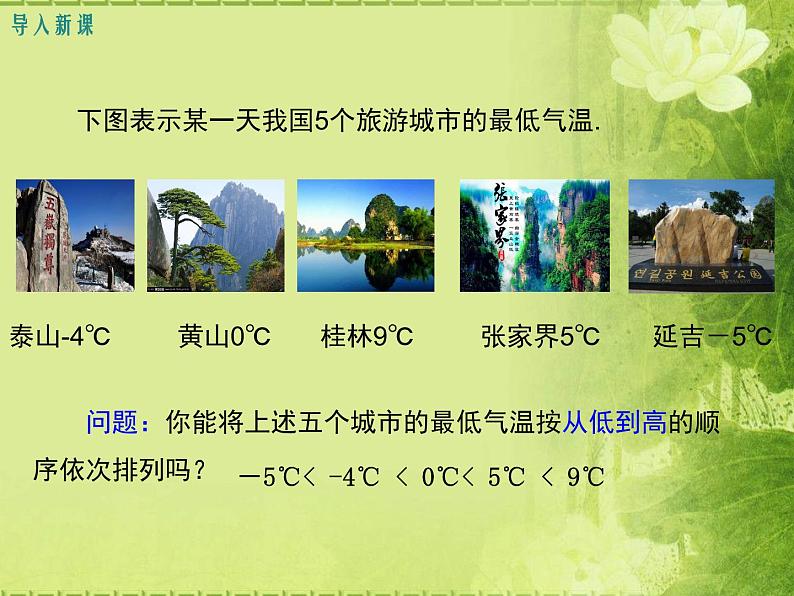 沪科版数学七年级上册 1.3有理数的大小 课件第2页