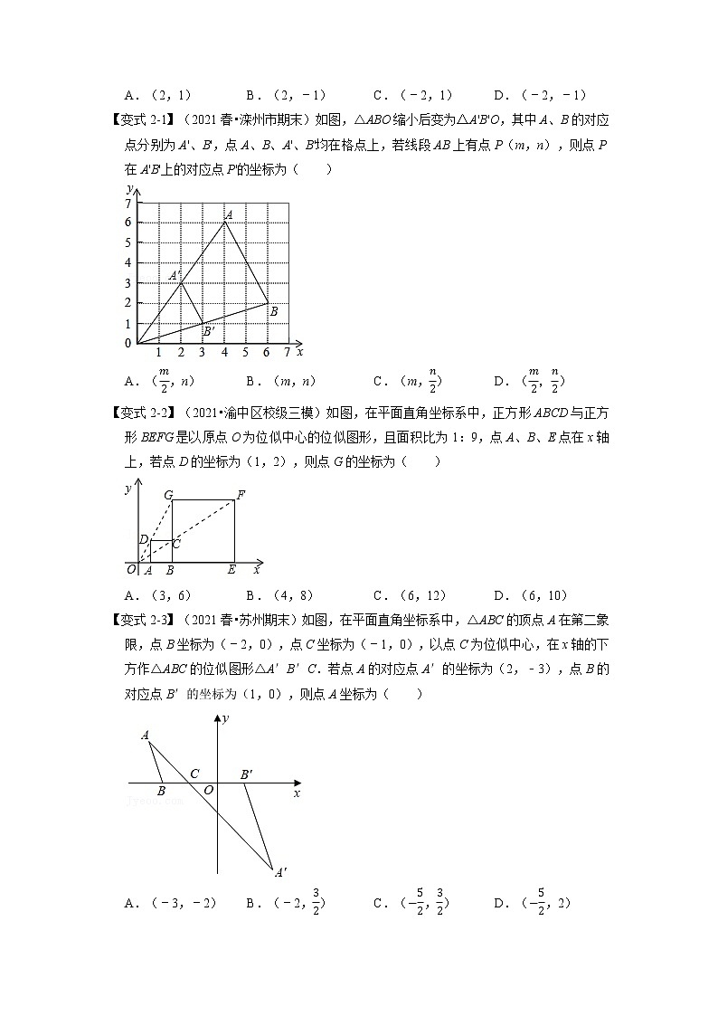 专题23. 5 图形的位似变换-重难点题型-2021-2022学年九年级数学上册(华东师大版)03