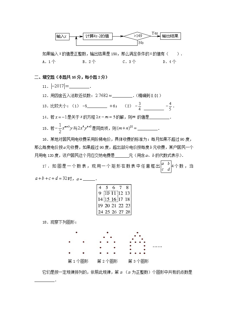 北京市海淀区2021-2022学年上学期七年级期中考试数学试卷(word版 含答案)02