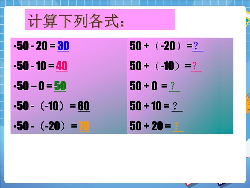 5.5有理數(shù)的減法 課件PPT第7頁(yè)