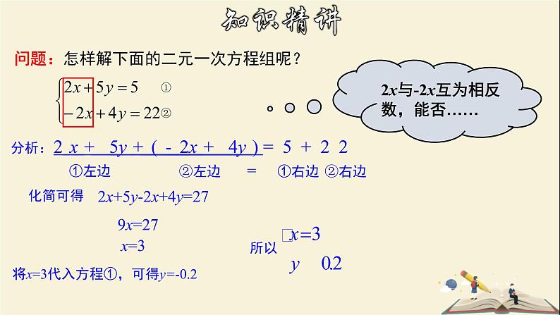 7.2.2 解二元一次方程组(2)-2021-2022学年七年级数学下册教学课件(华东师大版)05