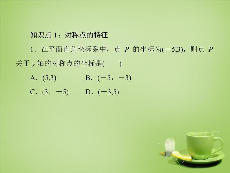 北师大初中数学八上《3.3轴对称与坐标变化》PPT课件 (1)07
