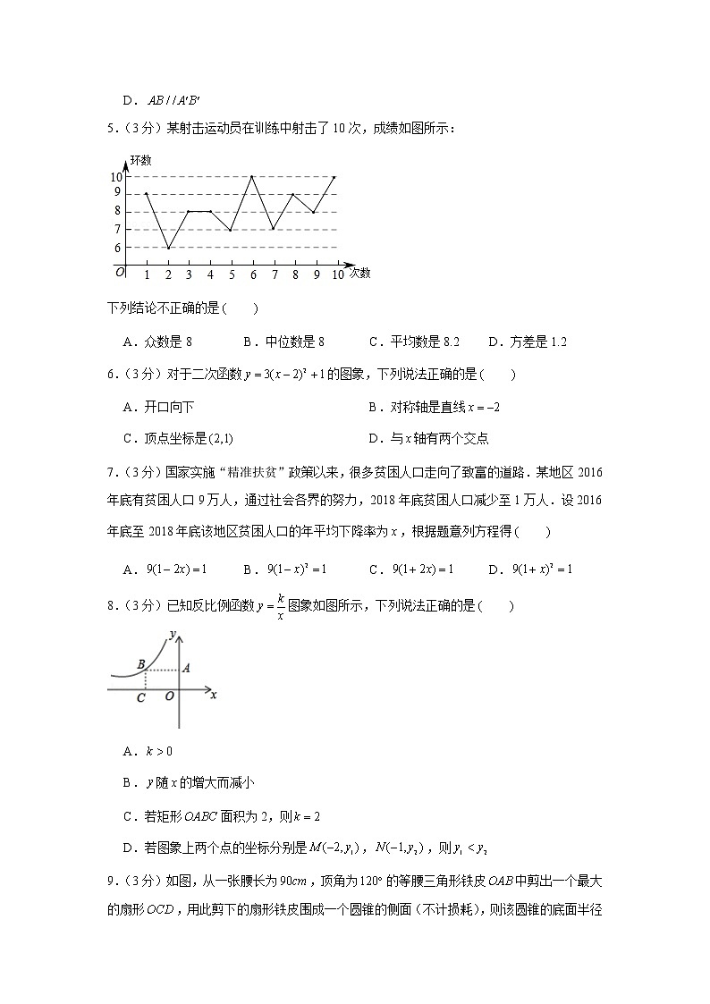 2019-2020学年河北省秦皇岛市海港区九年级(上)期末数学试卷第2页
