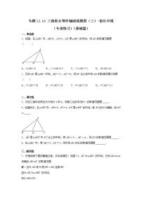 专题12.16 三角形全等作辅助线模型（三）-倍长中线（专项练习）（基础篇）-2021-2022学年八年级数学上册基础知识专项讲练（人教版）