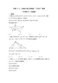 专题12.21 三角形全等几何模型-“手拉手”模型（专项练习）（巩固篇）-2021-2022学年八年级数学上册基础知识专项讲练（人教版）