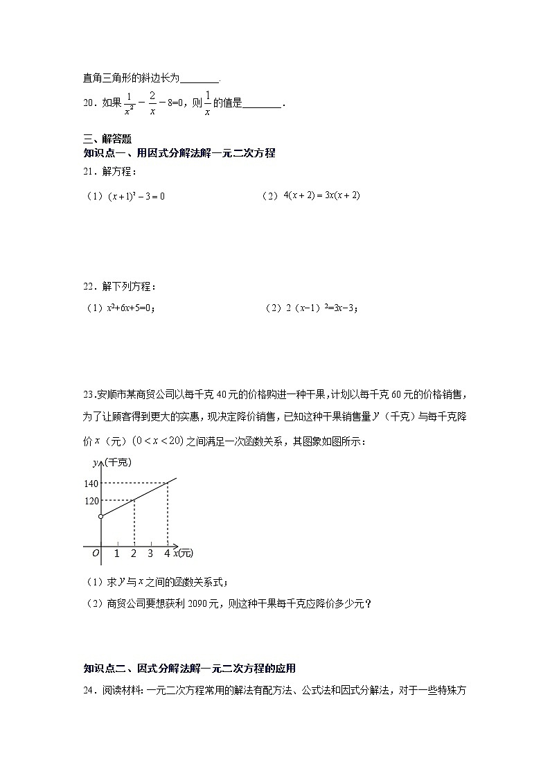 专题21.10 一元二次方程解法-因式分解法(专项练习)-2021-2022学年九年级数学上册基础知识专项讲练(人教版)第3页