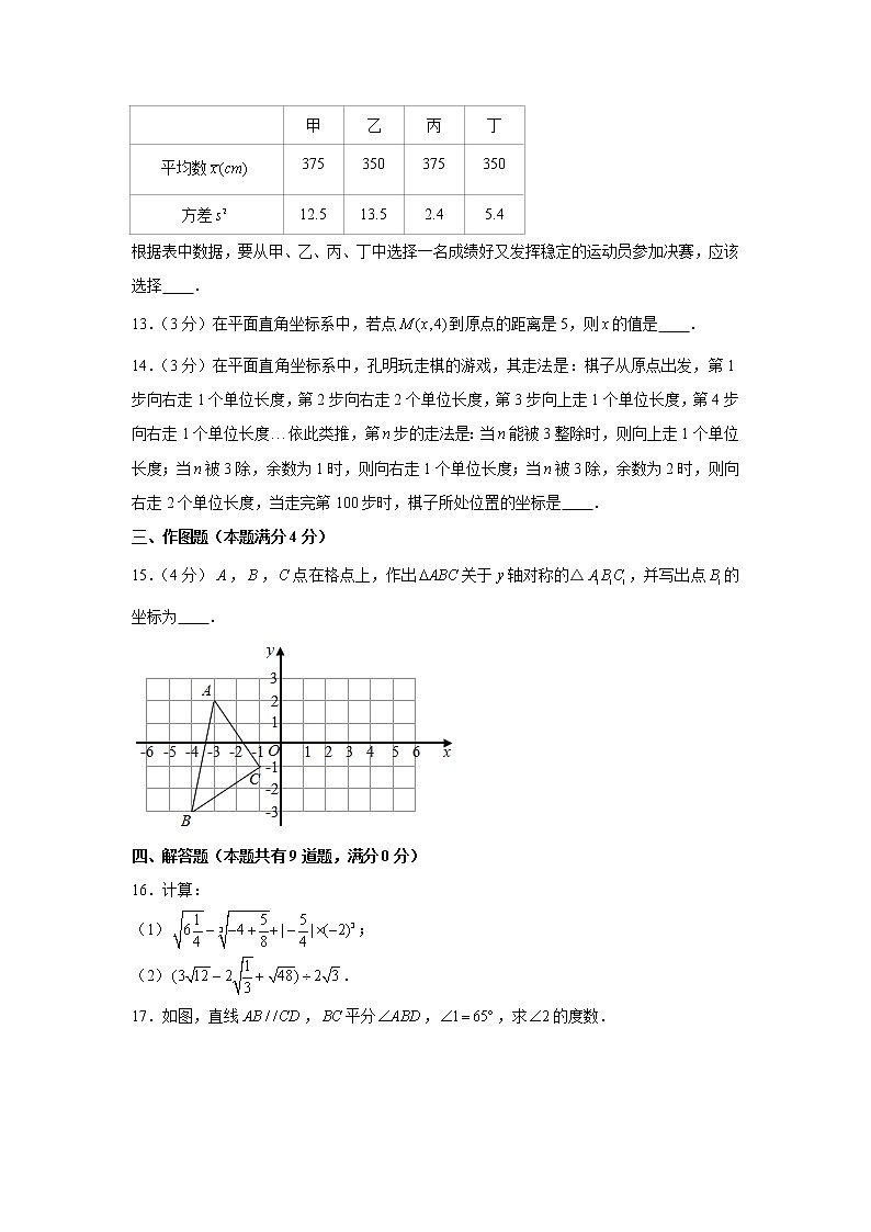 2019-2020学年山东省青岛市崂山区八年级(上)期末数学试卷03