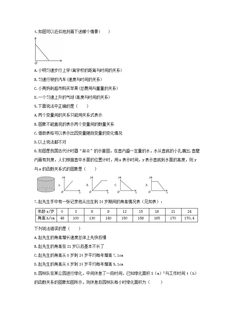 2022年冀教版数学八年级下册20.4《函数的初步应用》课时练习(含答案)02