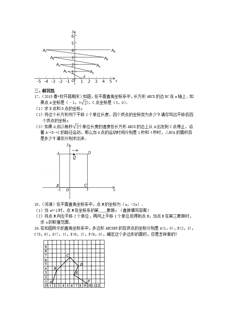 七年级下册人教版第七章《平面直角坐标系》全章复习与巩固(提高)巩固练习03