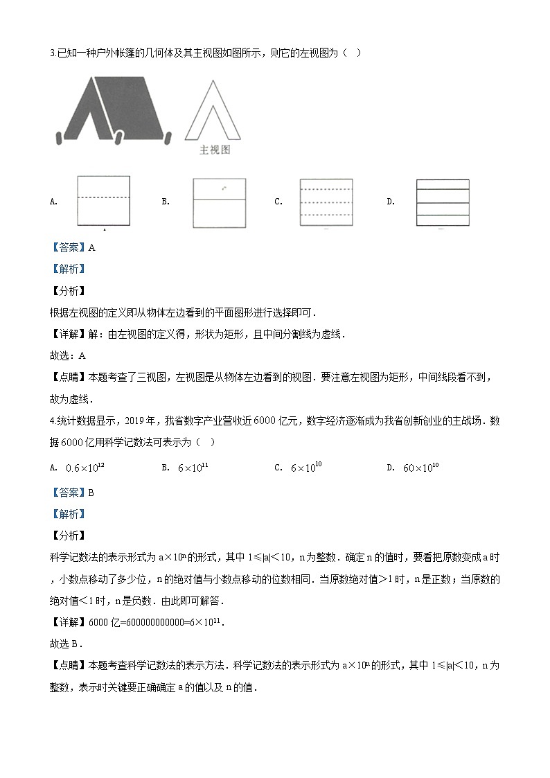 精品解析:2020年江西省南昌市中考数学二模试题(解析版)第2页