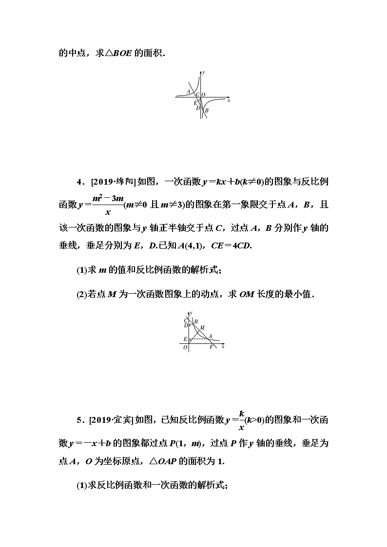 专题提升(6) 一次函数与反比例函数的综合运用学案第3页