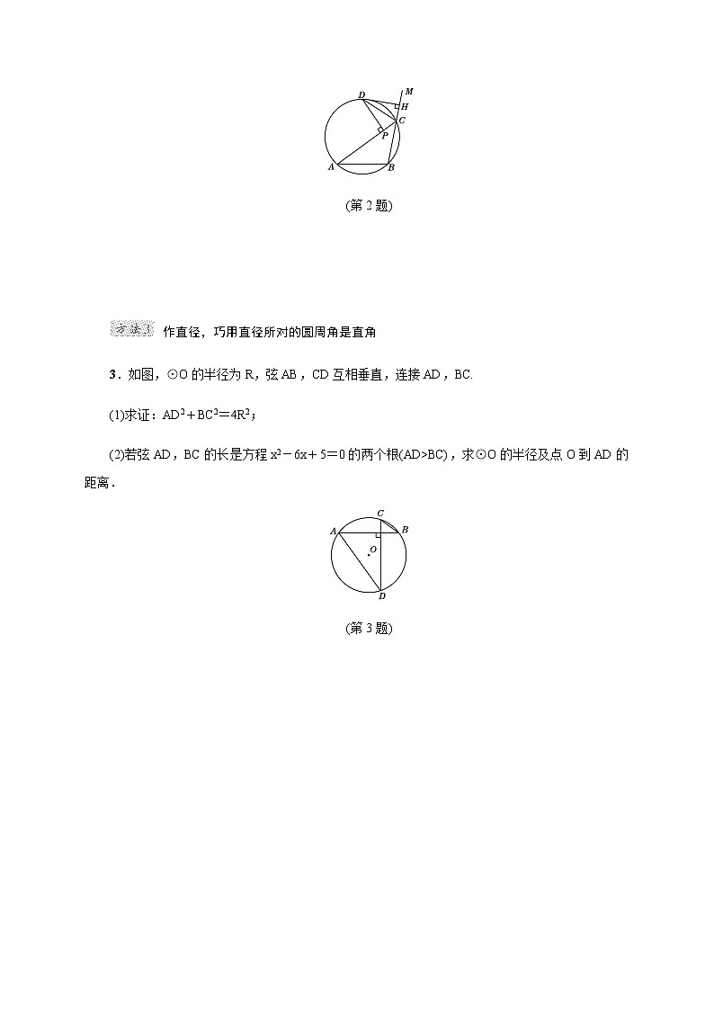 专项训练6 圆中常用的作辅助线的八种方法第2页